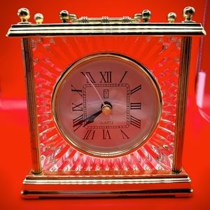 Beautiful PS Carriage Clock, Vintage, Mantle Quartz Clock, with New Battery
